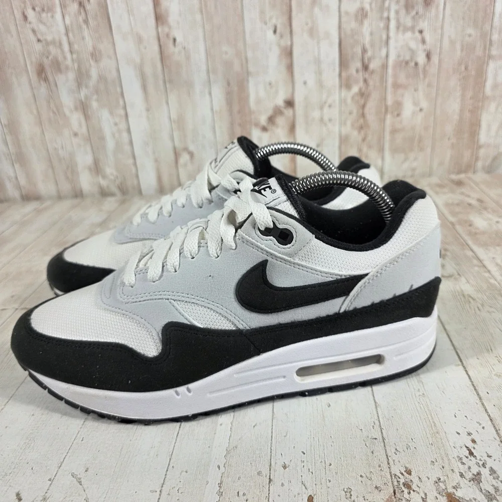 Nike Air Max 1 White Black Pure Platinum FD9082-107 Mens Size 8 Low Top Sneakers